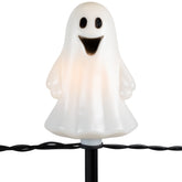Set of 5 Ghost Shaped Halloween Pathway Markers - 3.75ft Black Wire